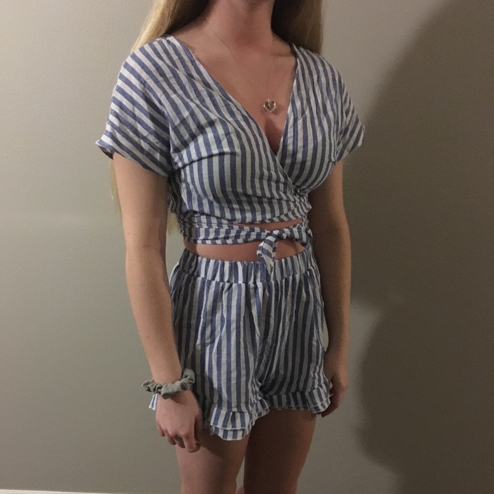 Women's Striped 2-Piece Set